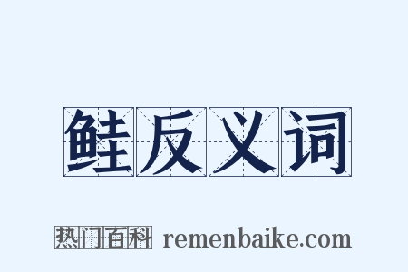 鲑反义词是什么意思的图片